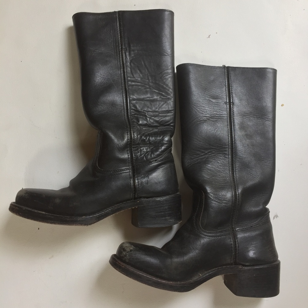 Authentic FRYE Black Campus Leather Boot - Size 7